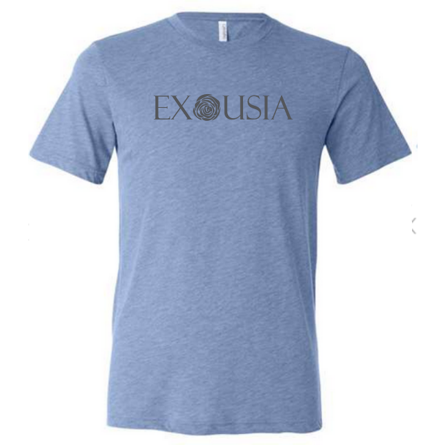 Exousia Tri-Blend Performance Reflective Shirt Blue#color_blue