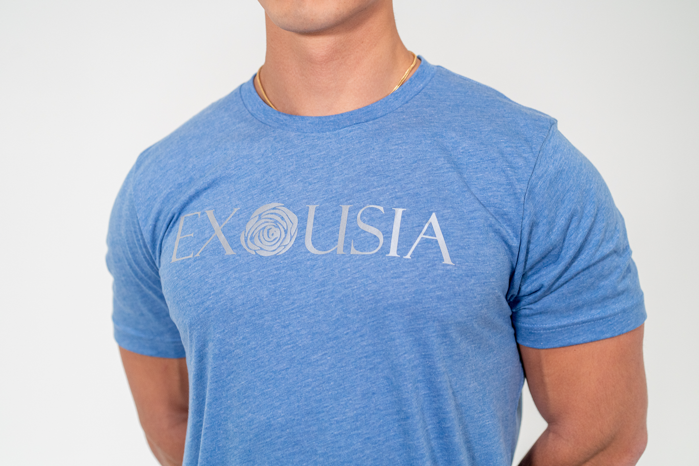 Exousia Tri-Blend Performance Reflective Shirt Blue