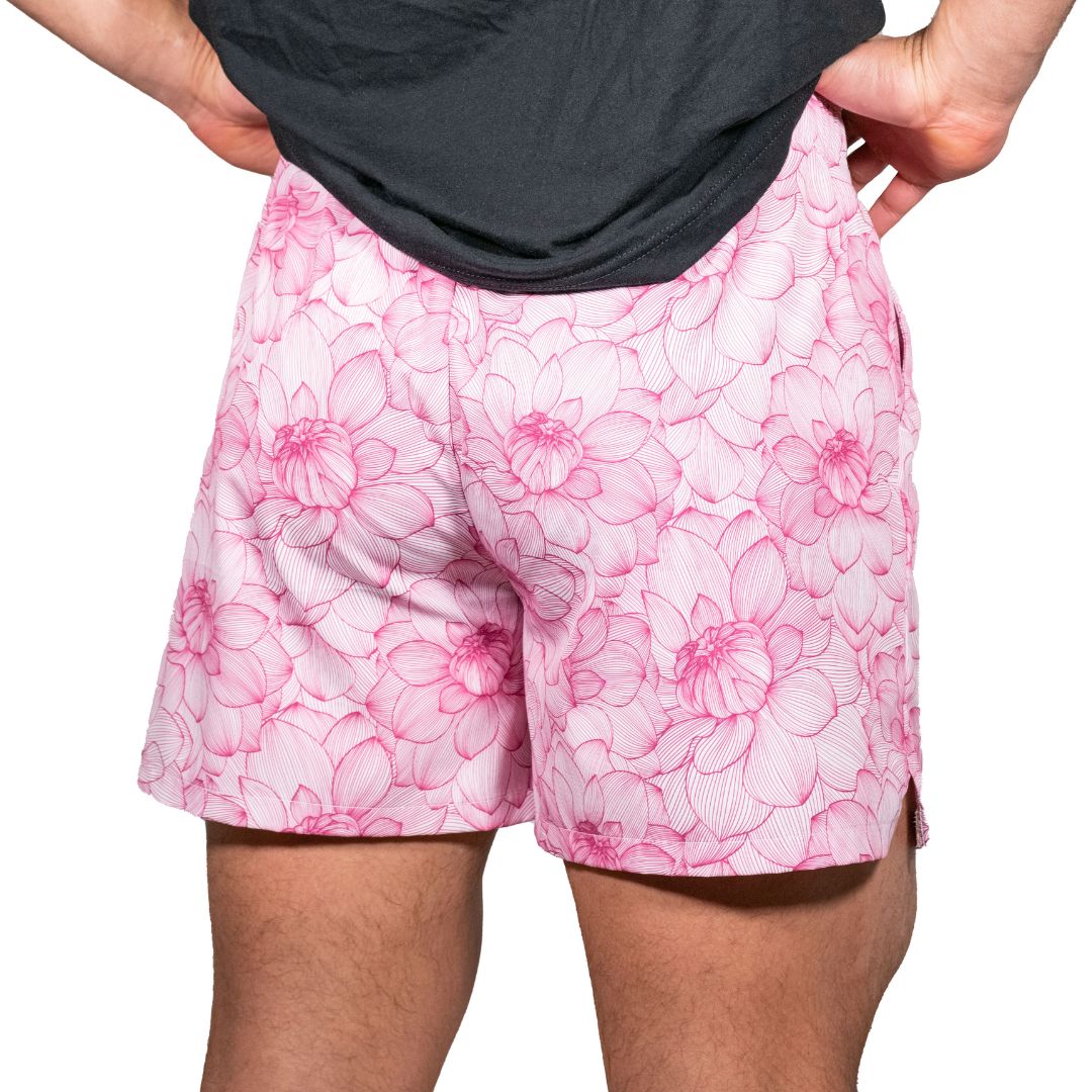men floral shorts light pink#color_light-pink