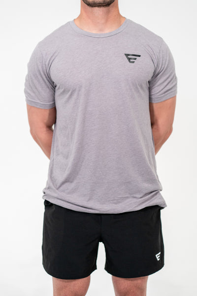 Exousia Tri-Blend Performance Athletic Shirt Gray#color_gray